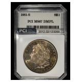 1881-S MORGAN DOLLAR PCI SUPERB GEM BU DMPL
