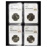 1979-P NR & (3) 1979-D SBA DOLLARS NGC MS65-66