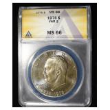 1976 EISENHOWER DOLLAR VAR2 ANACS MS66