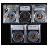(5) PCGS GRADED LINCOLN CENTS