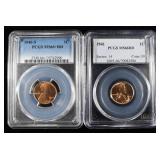 1941 & 1946-S WHEAT CENT PCGS MS66RD