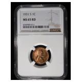 1931-S WHEAT CENT NGC MS65 RD