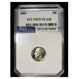 1963 ROOSEVELT DIME PCI PERFECT GEM PROOF DCAM