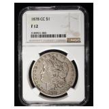 1878-CC MORGAN DOLLAR NGC F12