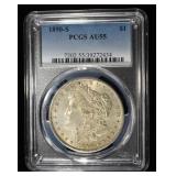 1890-S MORGAN DOLLAR PCGS AU-55
