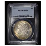 1884-O MORGAN DOLLAR PCGS MS-63