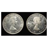 (2) 80% SILVER CANADIAN DOLLARS