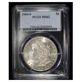 1904-S MORGAN DOLLAR PCGS MS-62