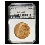 1871-S LIBERTY T2 $20 GOLD PCI CH BU