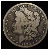1890-CC MORGAN DOLLAR VG