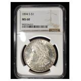 1894-S MORGAN DOLLAR NGC MS-60
