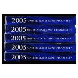 (5) 2005 MINT PROOF SETS