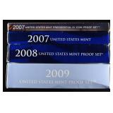 2007, 08, 09 US PROOF SETS