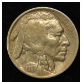 1918-D BUFFALO NICKEL AU