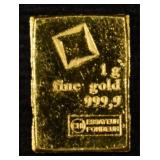 1 GRAM .9999 GOLD BAR