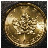 2023 MAPLE LEAF 1/4TH OZ .9999 GOLD