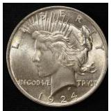 1924 PEACE DOLLAR CH BU