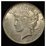 1928-S PEACE DOLLAR AU/BU