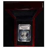 2009 AMERICAN SILVER EAGLE OVERSTRIKE PRIVATELY MI