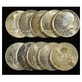 (10) 90% SILVER KENNEDY HALF DOLLARS
