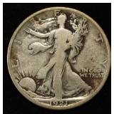 1921-S WALKING LIBERTY HALF DOLLAR VG
