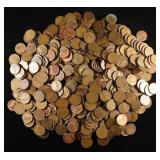 (500) 40'S & 50'S WHEAT CENTS