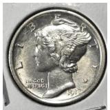 1917 MERCURY DIME FSB CH BU