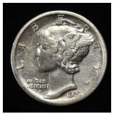1923-S MERCURY DIME CH AU/BU
