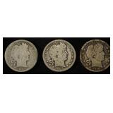 (2) 1893-S, 1910-D BARBER QUARTERS
