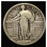 1917-D T-1 STANDING LIBERTY QUARTER VG