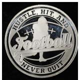 FOOTBALL 1 OZ .999 SILVER ROUND