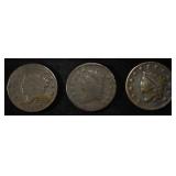 1819, 1822, 1833 LARGE CENTS