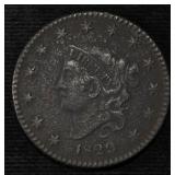 1829 LARGE CENT VF POROUS
