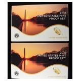 (2) 2019 MINT PROOF SETS