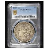 1879-CC MORGAN DOLLAR PCGS VF-25 LOOKS ALMOST XF