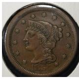 1854 BRAIDED LARGE HAIR CENT