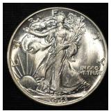 1943 WALKING LIBERTY HALF CH BU