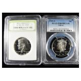 1970-S & 1999-S KENNEDY HALF DOLLARS GRADED