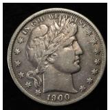 1900 BARBER HALF DOLLAR XF