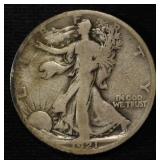 1921-S WALKING LIBERTY HALF VG