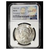 1927-S PEACE DOLLAR NGC AU-55