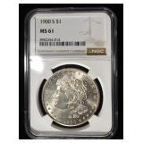 1900-S MORGAN DOLLAR NGC MS-61