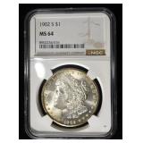 1902-S MORGAN DOLLAR NGC MS-64