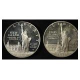 (2) 1986-S $1 COMMEM 90% SILVER