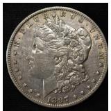 1897-O MORGAN DOLLAR AU