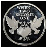 WEDDING 1 OZ .999 SILVER ROUND