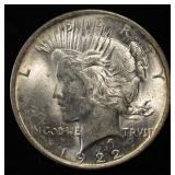 1922 PEACE DOLLAR BU