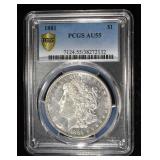 1881 MORGAN DOLLAR PCGS AU-55