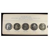 FRANKLIN MINT STATES OF UNION SERIES SILVER PROOFS