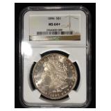 1896 MORGAN DOLLAR NGC MS-64+